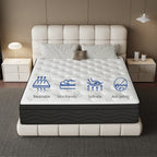 Memory Sponge Christmas Gift, 12 Inch Mattress\u002FMemory Sponge\u002FBlack And White Splicing Style, Soft, Comfortable And Healthy, with Built-in Springs.
