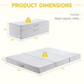 6 Inch Tri-Fold Memory Foam Mattress, Portable Folding Bed with Removable Washable Cover, Floor Mattress