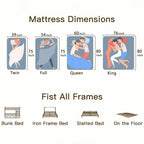 Memory Sponge Christmas Gift, 12 Inch Mattress\u002FMemory Sponge\u002FBlack And White Splicing Style, Soft, Comfortable And Healthy, with Built-in Springs.