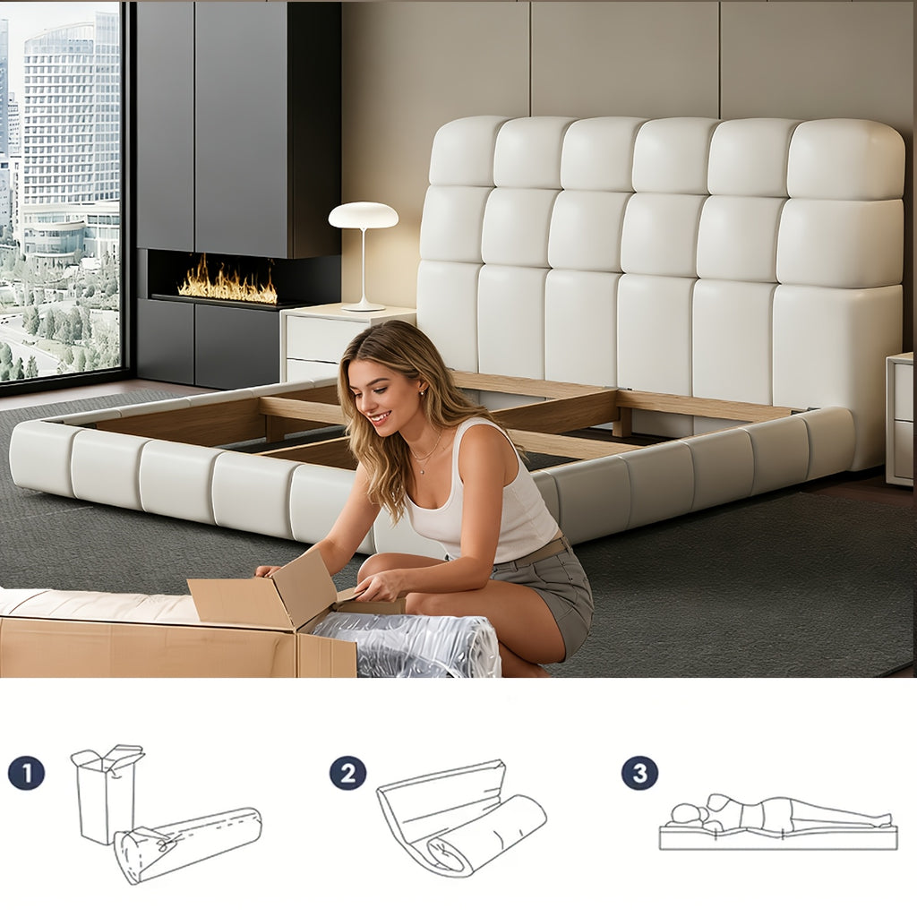 Memory Sponge Christmas Gift, 12 Inch Mattress\u002FMemory Sponge\u002FBlack And White Splicing Style, Soft, Comfortable And Healthy, with Built-in Springs.
