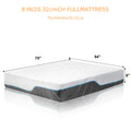 Vipbear Firm Mattress 8\u002F10\u002F12\u002F14Inch Twin, Full, Queen, King Memory Foam Mattress, Multi-Layer Memory Foam, Full Size Bed in A Box for Back And Cool Sleep with Gel Foam And Removeable Fiberglass Free Cover, Double-Sided Hardness