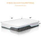 Vipbear Firm Mattress 8\u002F10\u002F12\u002F14Inch Twin, Full, Queen, King Memory Foam Mattress, Multi-Layer Memory Foam, Full Size Bed in A Box for Back And Cool Sleep with Gel Foam And Removeable Fiberglass Free Cover, Double-Sided Hardness