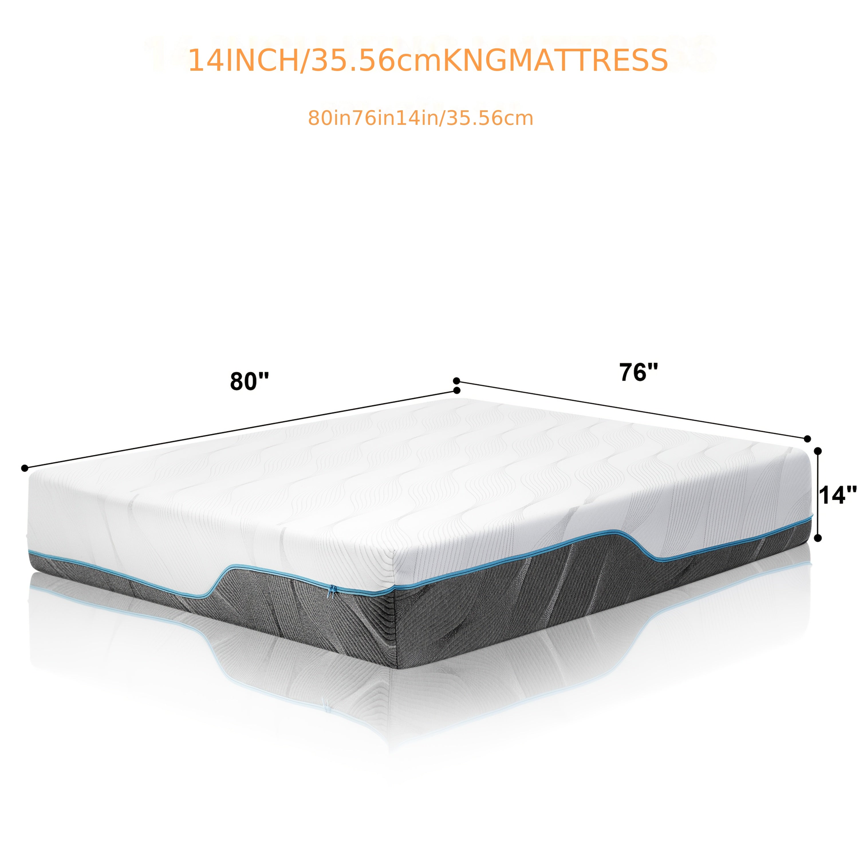 Vipbear Firm Mattress 8\u002F10\u002F12\u002F14Inch Twin, Full, Queen, King Memory Foam Mattress, Multi-Layer Memory Foam, Full Size Bed in A Box for Back And Cool Sleep with Gel Foam And Removeable Fiberglass Free Cover, Double-Sided Hardness