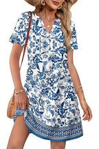 Women’s Casual V-Neck Hawaiian Midi Dress（Buy 2 Free Shipping）
