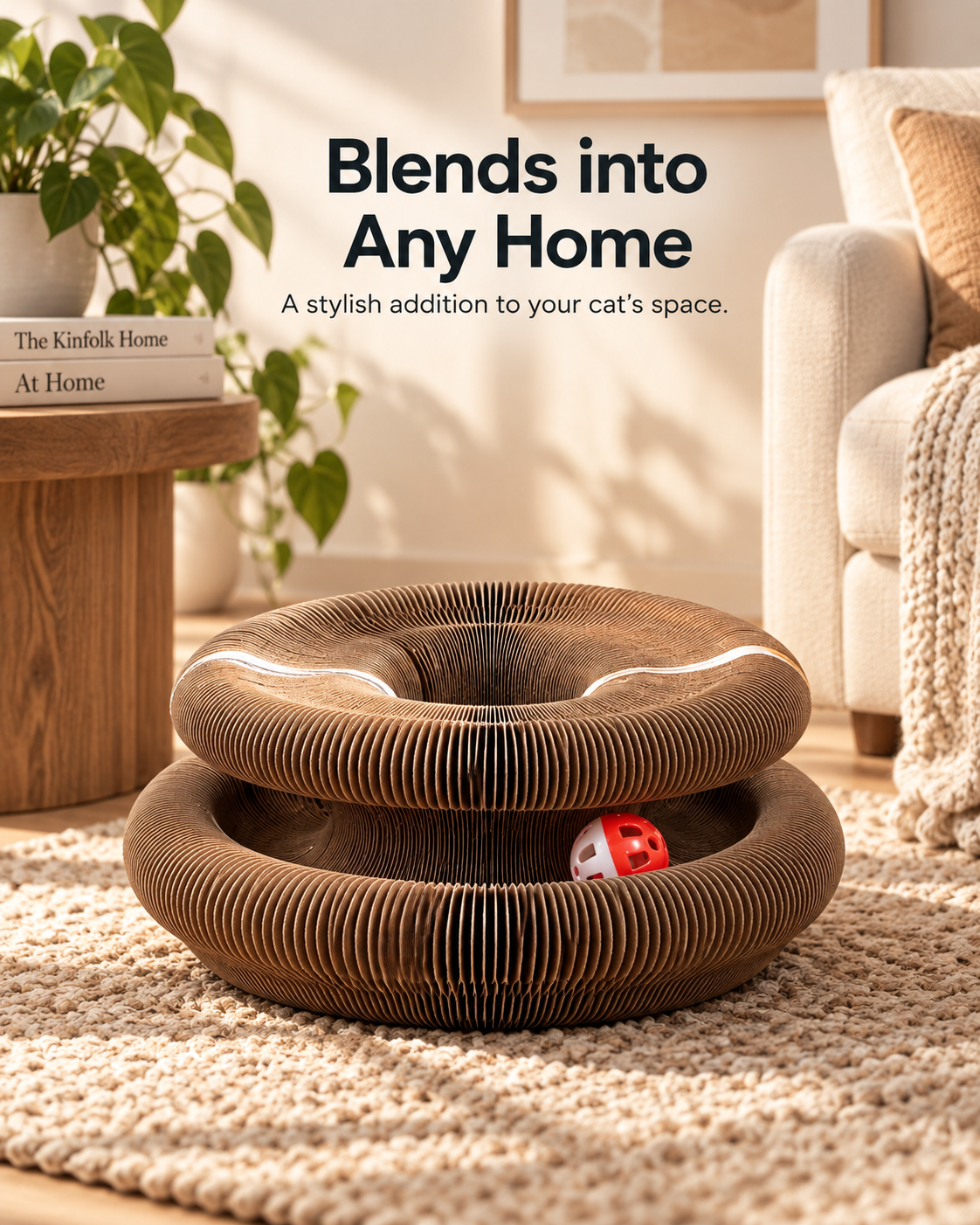🐾 Magic Accordion Cat Scratcher – Interactive Foldable Cat Toy 🐱