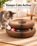🐾 Magic Accordion Cat Scratcher – Interactive Foldable Cat Toy 🐱