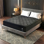 7pcs Black Bedding Set\u002F 1pc Mattress, 12-Inch Twin Size Hybrid Mattress with Individually Pocketed Springs (Motion Isolation), Skin-Friendly Breathable Foam, Edge Support, Pressure Relief, Bed-In-A-Box