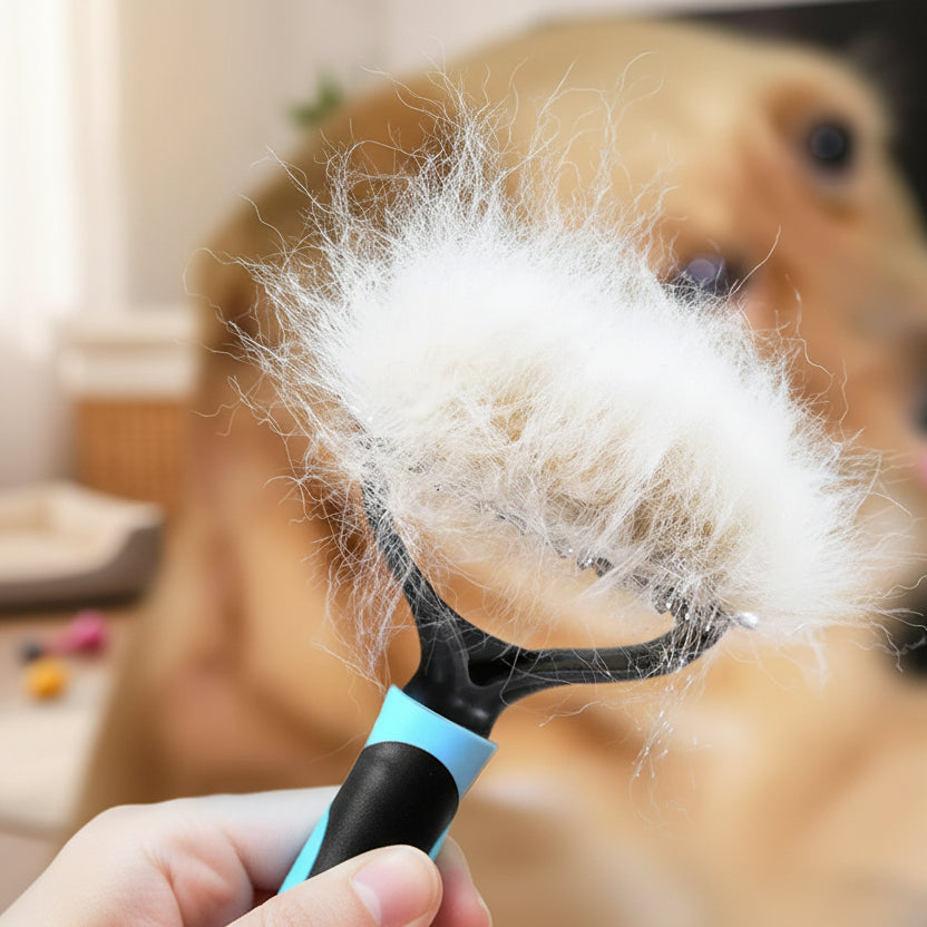 GROOMEZ – Dual-Sided Deshedding Brush for Dogs & Cats