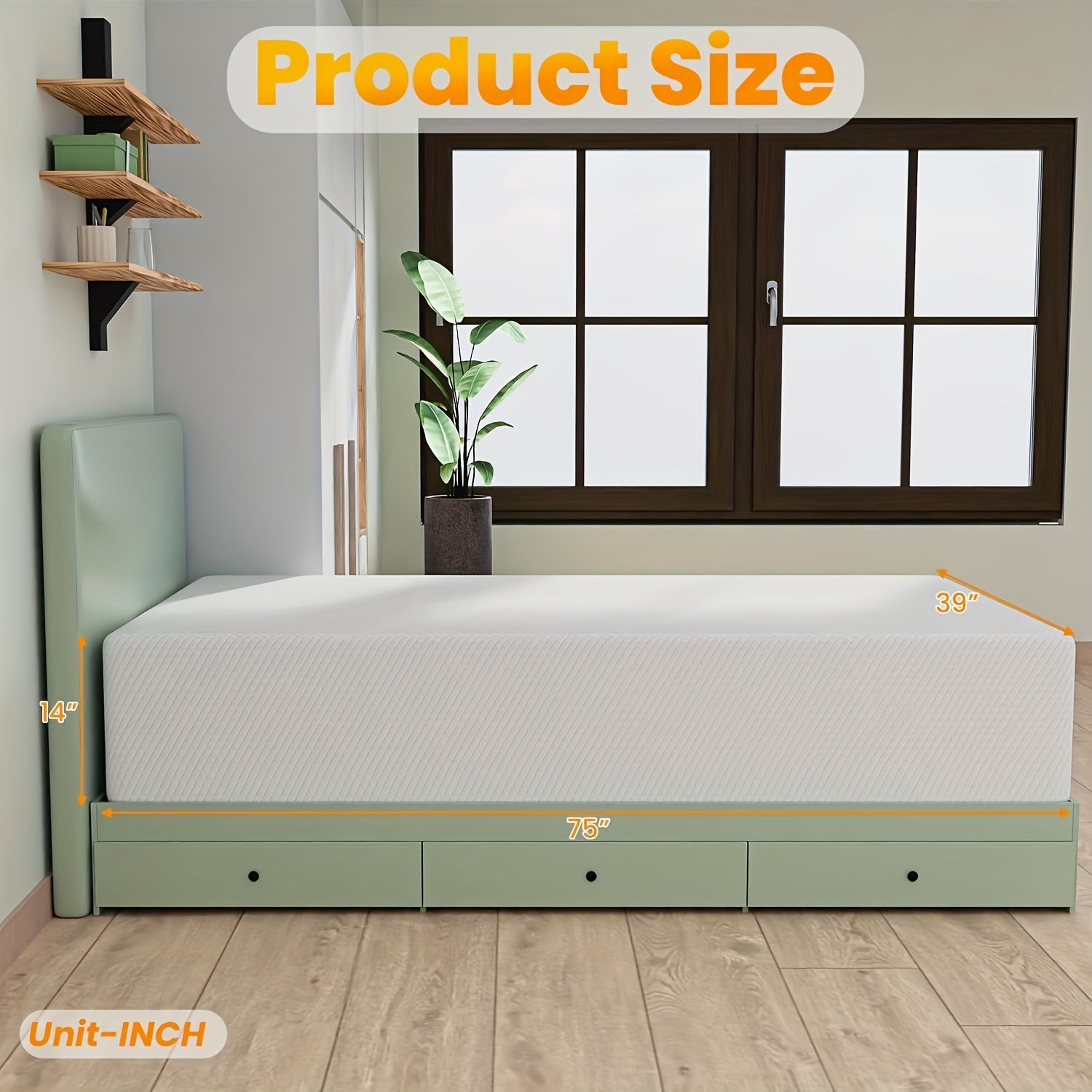 8\u002F10\u002F12\u002F14 Inch Gel Memory Foam Mattress | High Quality Infused, Medium-Firm for Pressure Relief & Cooling Sleep, Suitable for Guest Bed & Home Use, Bed In A Box by DOPINMIN