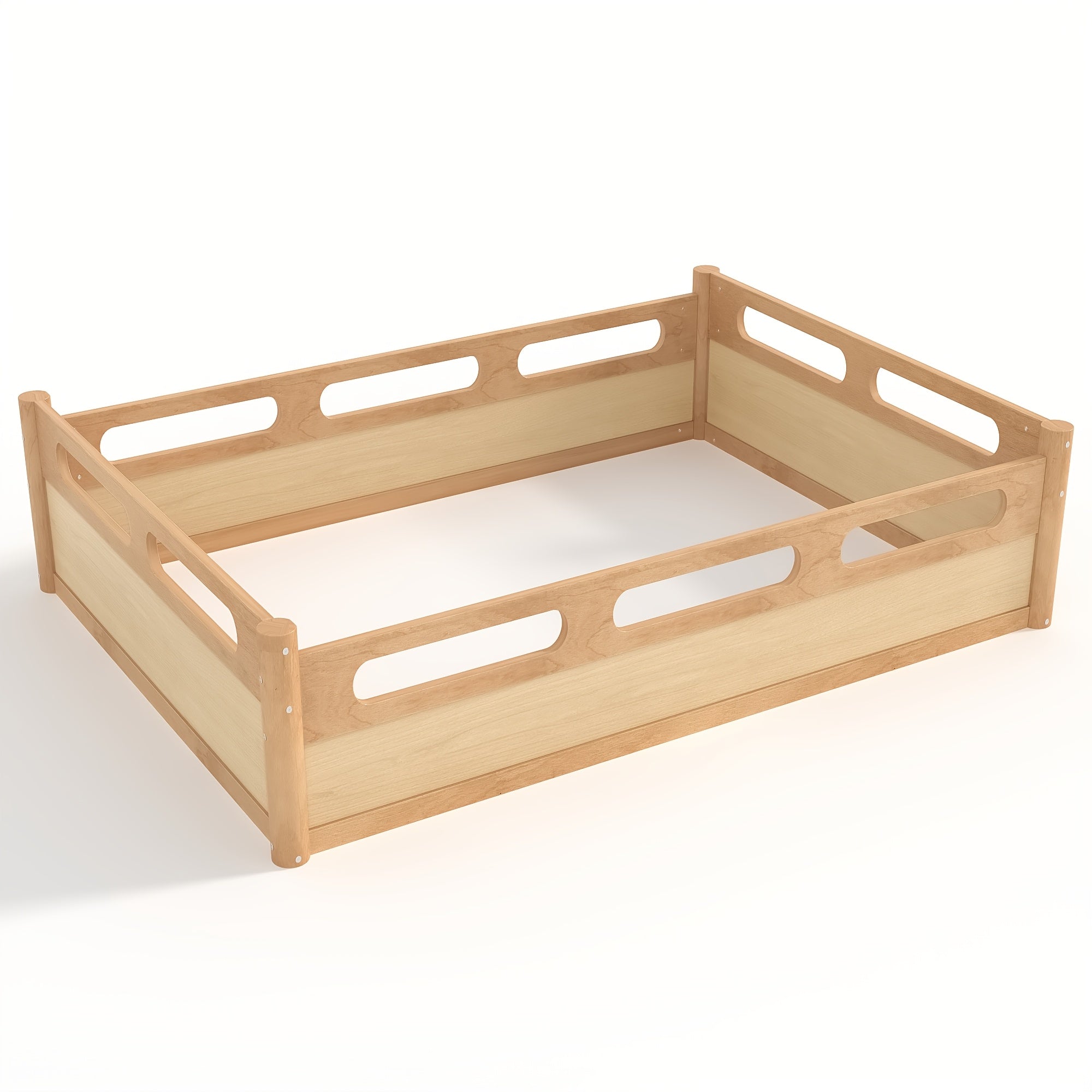 BELLEMAVE3 Different Sizes Of Floor Platform Beds with Full-length Guardrails, Low Bed Frame, No Need for Spring Boxes, Easy to Assemble, Suitable for Bedrooms, Guest Rooms, Apartments, And Dormitories