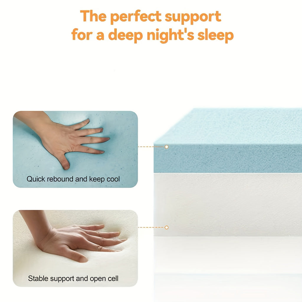 Vipbear Firm Mattress 8\u002F10\u002F12\u002F14Inch Twin, Full, Queen, King Memory Foam Mattress, Multi-Layer Memory Foam, Full Size Bed in A Box for Back And Cool Sleep with Gel Foam And Removeable Fiberglass Free Cover, Double-Sided Hardness
