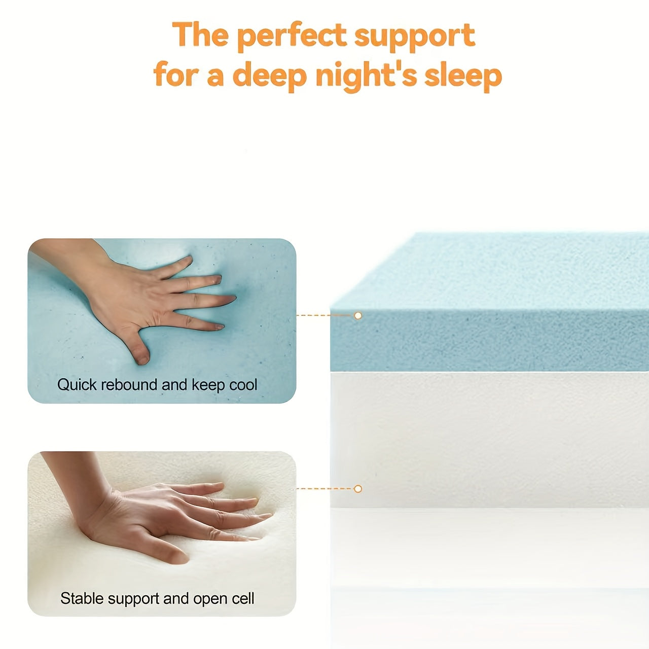 Vipbear Firm Mattress 8\u002F10\u002F12\u002F14Inch Twin, Full, Queen, King Memory Foam Mattress, Multi-Layer Memory Foam, Full Size Bed in A Box for Back And Cool Sleep with Gel Foam And Removeable Fiberglass Free Cover, Double-Sided Hardness