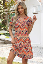 Women’s Casual V-Neck Hawaiian Midi Dress（Buy 2 Free Shipping）