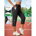 Women’s Capri Pants – Loose Fit, Summer Drawstring Waist, Zipper Pockets, Breathable High-Stretch Fabric, Suitable for Everyday Wear