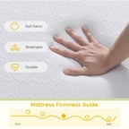 6 Inch Tri-Fold Memory Foam Mattress, Portable Folding Bed with Removable Washable Cover, Floor Mattress