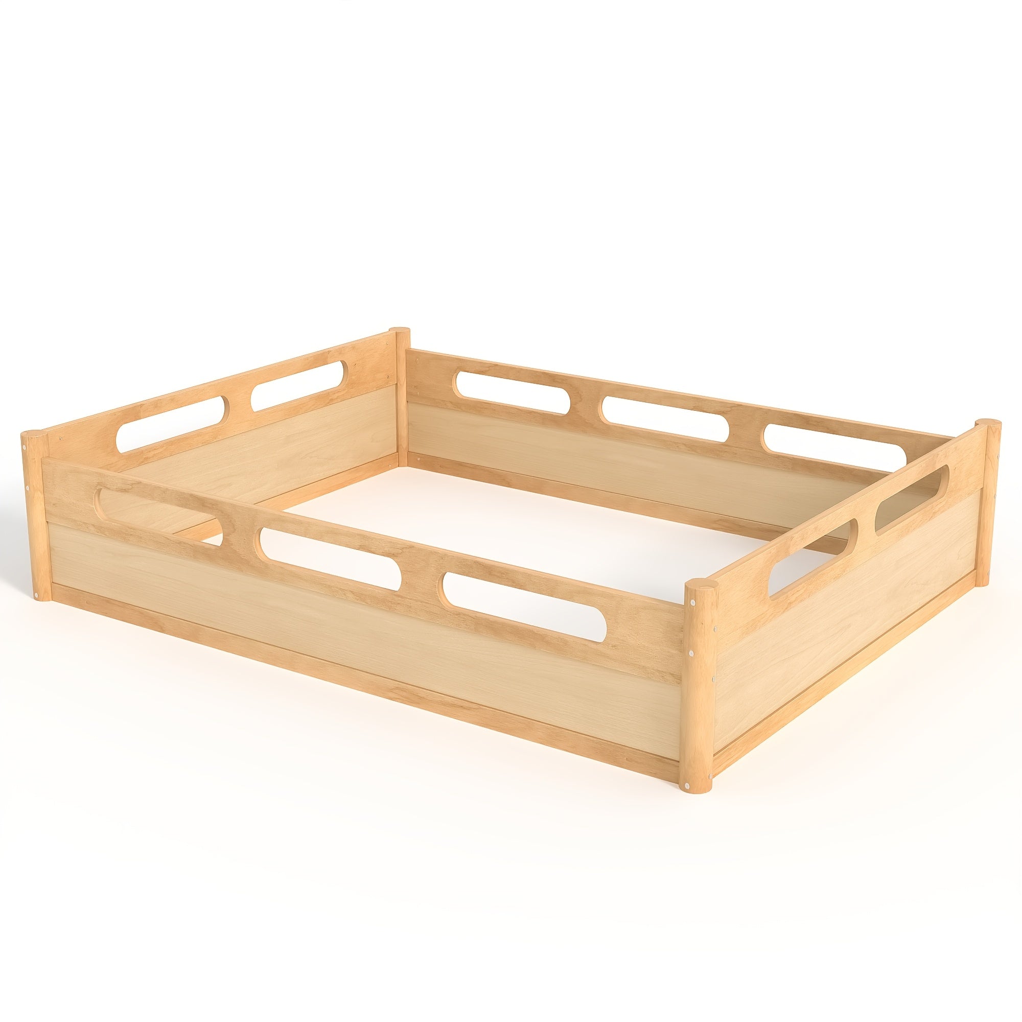 BELLEMAVE3 Different Sizes Of Floor Platform Beds with Full-length Guardrails, Low Bed Frame, No Need for Spring Boxes, Easy to Assemble, Suitable for Bedrooms, Guest Rooms, Apartments, And Dormitories