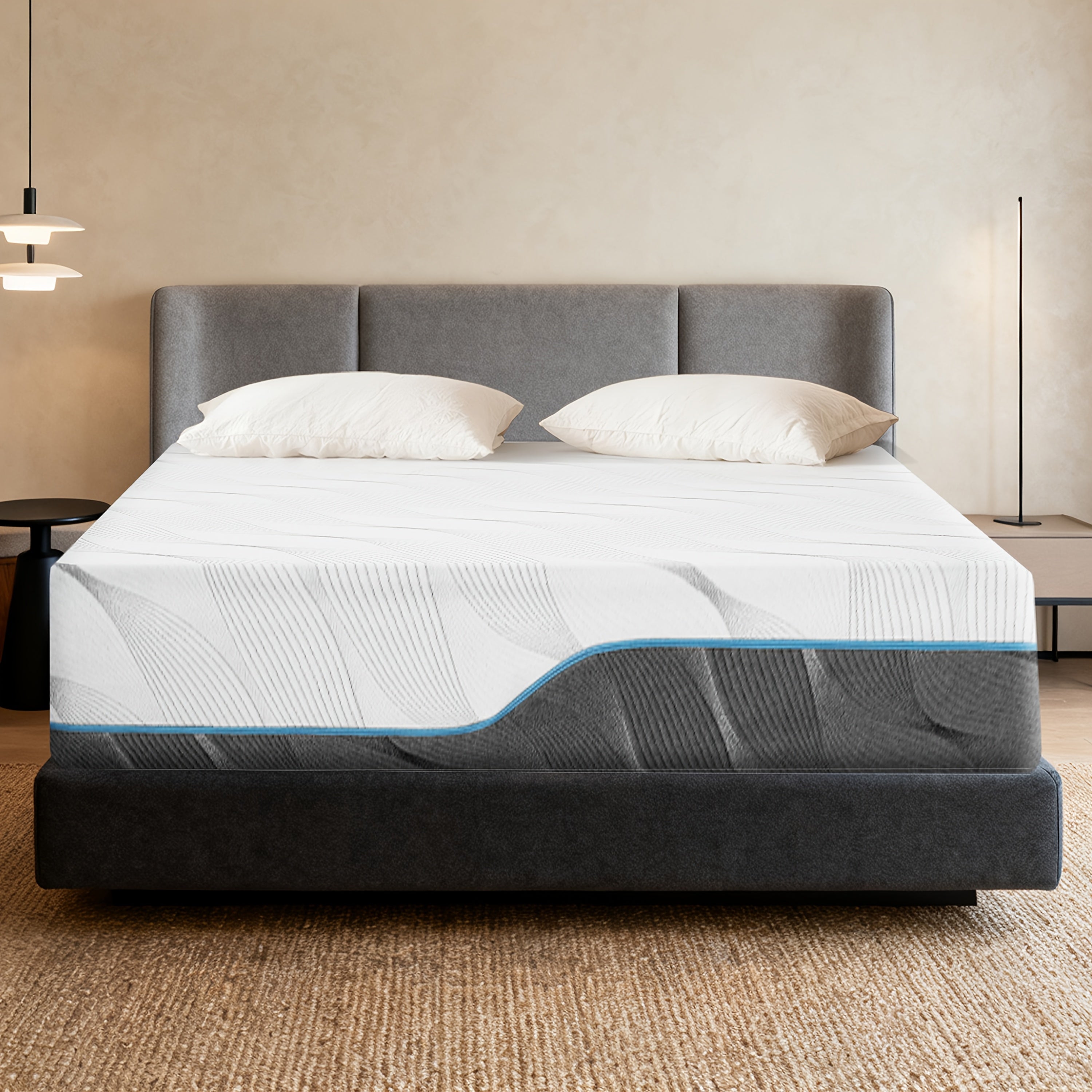 Vipbear Firm Mattress 8\u002F10\u002F12\u002F14Inch Twin, Full, Queen, King Memory Foam Mattress, Multi-Layer Memory Foam, Full Size Bed in A Box for Back And Cool Sleep with Gel Foam And Removeable Fiberglass Free Cover, Double-Sided Hardness