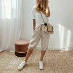 🌷🌷Time-Limited Special Price: 29.99!!⏰Women's Casual Cotton Linen Capris